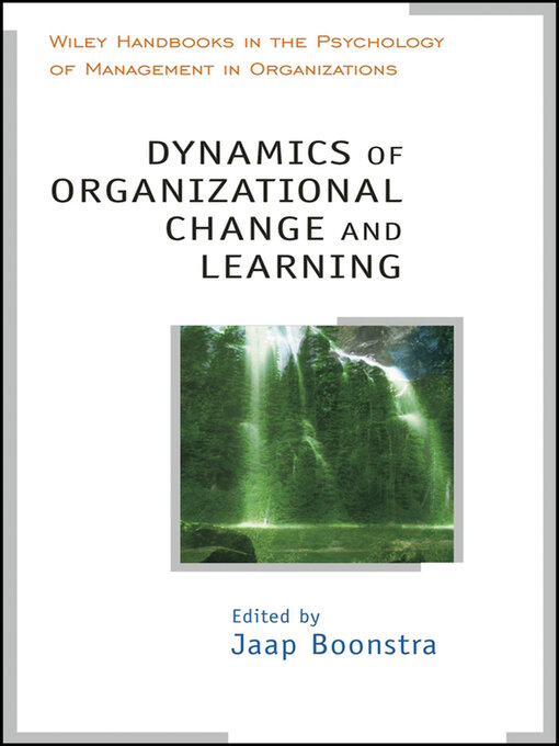 Cover image for Dynamics of Organizational Change and Learning